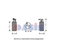 AKS DASIS Sécheur D'Air Conditionné Aluminium pour VW Transporter IV Bus 70XB