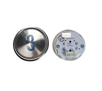 AKS901 Bouton poussoir d'ascenseur rond A4J28796 A5 A4N28797 Surface en acier inoxydable Bleu sans braille 1~10 Utilisation pour pièces de levage