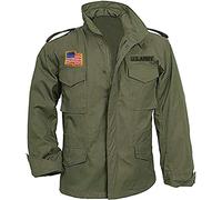 Aksah Fashion John Rambo First Blood Sylvester Stallone M65 Veste en coton Vert olive, vert olive, XL