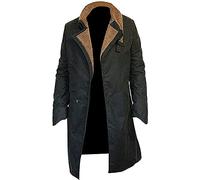 Aksah Fashion Ryan Gosling Officer K Trench pour homme Blade Runner 2049 avec col en fausse fourrure en coton, Manteau tendance Blade Runner, XL