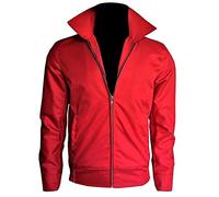 Aksah Fashion s Rebel Without a Cause Jacket | James Dean Jacket | Blouson bomber en coton rouge, Rouge, XXL