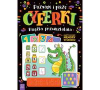 AKSJOMAT Je rencontre et j'écris des chiffres. Livre pour enfants d'âge préscolaire. Cartes mémoire à l'intérieur