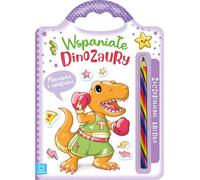 Aksjomat PL Livre de coloriage avec crayons enchantés Merveilleux Dinosaures 36722