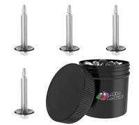 Akso Aoyupe Lot de 40 vis de toit à tête hexagonale en acier inoxydable 410 #12 x 2, plaque métallique autotaraudeuse, plaque latérale en bois, joint étanche en caoutchouc et acier inoxydable