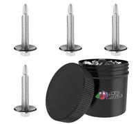 Akso Aoyupe Lot de 60 vis de toit à tête hexagonale en acier inoxydable 410 haute résistance #30,5 x 3,8 cm, plaque métallique autotaraudeuse, joint d'étanchéité en caoutchouc et acier inoxydable