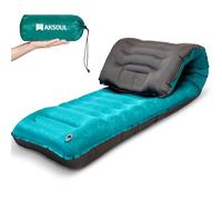 AKSOUL Autogonflant Tapis de Camping Matelas Gonflable - 12 CM Ultra- Épais Matelas Autogonflable Pliable pour 1 Place, Portable & Léger Tapis de Sol pour Plage Trekking Randonnée