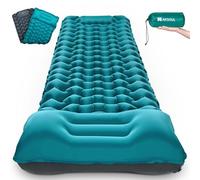 AKSOUL Matelas De Camping Auto-Gonflant: Grand Matelas Gonflable Extérieur Ultra-Léger Épais Matelas De Couchage Gonflable Avec Oreiller Matelas D'Isolation Thermique Pliable Pour Tente Trekking Plage
