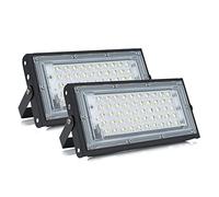 AKSPET YSJX Lampes d'extérieur 2pcs / lot 50W LED Flood Light AC 220V 230V 240V Spot de projecteur en Plein air IP65 imperméable à LED Lampe de Rue Lumineux de Paysage (Couleur : Cool White)