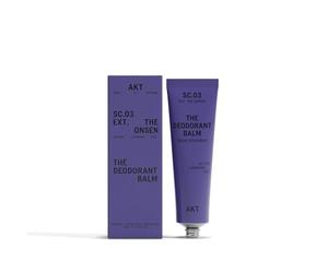 AKT, THE DEODORANT BALM. Déodorant naturel primé, multi-usages, sans plastique. Sans sexe. Sans aluminium. 100 % efficace - 1 tube dure jusqu'à 3 mois. SC.03 THE ONSEN. 50 ml