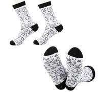 AKTAP 1 paire de chaussettes de mathématiques pour homme et femme, cadeaux pour enseignants de mathématiques, cadeaux pour les amateurs de science, de chimie, cadeaux Find X Mathématiques Nerd,