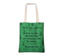 AKTAP Broadway Sac fourre-tout avec citation Wcked « Everyone Deserves The Chance To Fly OZ » pour amateur de musique, Sac fourre-tout avec citation Wcked, 32 * 37cm