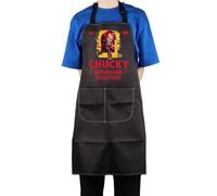 AKTAP Chucky Merchandise Tablier avec poches Chucky Butcher Shop Always Fresh Bavoirs de poupée Chucky Cadeaux pour les fans, ap, Chucky Apron-HT