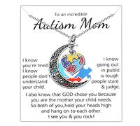AKTAP Collier de sensibilisation à l'autisme pour une maman incroyable autiste - Pièce de puzzle motivante Asperger - Cadeau de sensibilisation pour femme