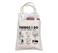 AKTAP Sac fourre-tout amusant en forme de mouton pour les amateurs de moutons, cadeau pour les amoureux des animaux, Things I Do In My Spare Time Bag pour les moutons, Sac fourre-tout Things I Go