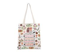 AKTAP Sac fourre-tout inspiré d'Anne Green Gables Cadeau du film Anne Livre d'Anne Cadeau littéraire pour lecteurs Always Remember You're Braver, Sac fourre-tout Anne Movie, 14.56*12.59*0.19 inches.