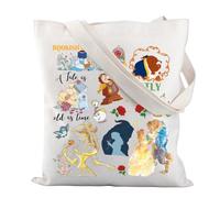 AKTAP Sac fourre-tout inspiré de l'histoire de Beaty Beast - Belle et Bête - Cadeau pour amateur de film - Conte de fées, Sac fourre-tout inspiré de Beaty Beast Story, 32 * 37cm