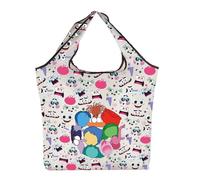 AKTAP Sac fourre-tout pliable pour fan de film émotionnel avec personnages de dessins animés, joie, tristesse, colère, sentiments de peur, sac réutilisable pour les courses, Emotional F Te-ht, 28