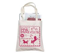 AKTAP Sac fourre-tout rose Pony Club Singer Merch Singer Sac fourre-tout Saphique Lesbienne WLW Pride Musique Cadeau Midwest Princess Tour Shopping Bag, Pink P Club Tote-py2, 25CM
