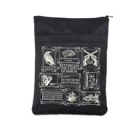 AKTAP Six of Crows Pochette de protection pour livre Motif corbeaux Kaz Inej Jesper