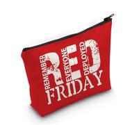 AKTAP Trousse de maquillage avec citation « Red Fri Remember Everyone Deployed » - Cadeau pour épouses militaires, Friday Bag-py1, MB