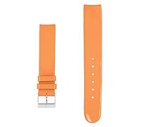 bracelet cuir plat pour montre akteo 16mm orange