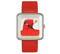 Akteo Montre Square 35 Peinture Rouge Collection Art