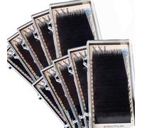 Aktion Glücksbox : D-Curl Lot de 10 boîtes, extensions de cils de qualité supérieure, différentes longueurs, offre spéciale (0,20 mm)