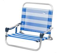 AKTIVE Chaise Pliante de Plage, Camping, 46X44X49 cm, Marin, Assise Basse, sans Tube Frontal, Supporte 110 kg, Poignée de Transport à l'Épaule, Structure en Aluminium