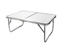 AKTIVE 52812 Table de Camping et de Plage Pliable avec Structure en métal, Plateau en Bois et Fermeture de sécurité Crème 60 x 40 x 26 cm