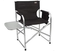 AKTIVE 52888 - Chaise directrice Pliable, 55 x 49 x 81 cm, chaises de Camping Pliantes, Table Rabattable, Aluminium, Poids Maximum 110 kg, Hauteur du Sol 43,5 cm