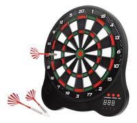 AKTIVE 54122 Cible électronique avec écran LCD, 29 Jeux, 3 fléchettes à Pointe Flexible, jusqu'à 4 Joueurs, 31 x 20 x 33 cm
