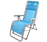 AKTIVE 61079 Chaise de Plage Pliable Anti-Renversement Stable et Robuste Poids Maximum 150 kg Matière textilène inclinable avec réglage de Position 52 x 73 x 106 cm