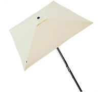 Aktive Parasol carré aluminium 300x300 cm double poulie Ø48 mm hauteur 270 cm beige protection UV50