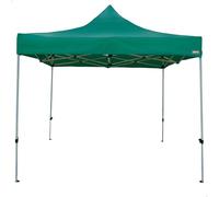 Aktive 61139 - Tonnelle d'extérieur pliante verte, Dimensions de l'auvent 3x3 cm, Hauteur réglable 3,20/2,20 cm, Protection UV et imperméable, Fabriqué en acier, Sac de transport inclus