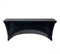 AKTIVE 61545 - Housse de Table de Jardin Noire, Protège-Table Élastique 180X61X76cm, Housse de Protection Robuste pour Meubles de Jardin avec Fixation Renforcée, Housse de Mobilier d'Extérieur
