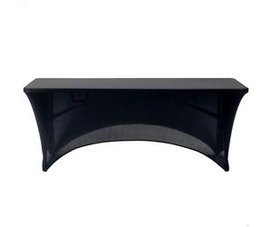 AKTIVE 61545 - Housse de Table de Jardin Noire, Protège-Table Élastique 180X61X76cm, Housse de Protection Robuste pour Meubles de Jardin avec Fixation Renforcée, Housse de Mobilier d'Extérieur