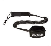 AKTIVE 62051 - Leash de Surf en Spirale, Il Dispose d'une Fermeture en Néoprène avec Velcro pour Une Meilleure Fixation, Mouvement à 360° de la Broche Rotative