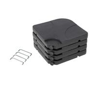 AKTIVE 62196 - Porte-parasol carré rechargeable 4 pièces AKTIVE Jardin