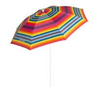 AKTIVE 62217 Parasol de plage, Ø180 cm, avec protection UV filtre 50, mât Ø22-25 mm, sac de transport, parasol de plage pliable, Beach,