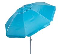AKTIVE 62238 - Parasol de Plage Pliable Coupe-Vent Bleu Ø200, avec Revêtement Argenté et Protection UV50, Brise-Vent de Plage, Grand Parasol, Parasol de Plage, Parasols de Plage