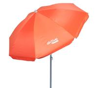 AKTIVE 62243 - Parasol de Plage Pliable Corail Ø180, avec Revêtement Argenté et Protection UV50, Brise-Vent