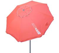 AKTIVE 62245 - Parapluie de Plage Coupe-Vent avec Protection UV50 Corail, Taille Ø220 cm, Hauteur Réglable, Coupe-Vent, Sac de Rangement avec Poignée de Transport Inclus