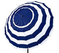 AKTIVE 62247, Parasol de Plage Coupe-Vent avec Protection UV50, Parasol de Plage Ø240 avec Hauteur Réglable et Mât Inclinable, Ultra Coupe-Vent