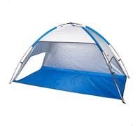 AKTIVE Tente de Plage, 220X120X115 cm, 2 Personnes, Protection UV50, Doublure Intérieure Argentée, Piquets Inclus, Sac de Transport, Tente Étanche, Tentes Pliables, Abri de Pêche (62321)