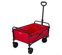 AKTIVE Chariot de Transport à roulettes, 65X40X48, 94 cm, Couleur Rouge, Poignée Réglable en 2 Hauteurs, Capacité de Charge 60 kg, Construction en Acier, Chariot de Plage Pliable, Jardin, Camping