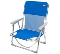 AKTIVE 62605 - Chaise de Plage Pliante, Chaise Fixe, Chaise de Plage, avec butées Anti-basculement, Dimensions 44 x 40 x 72 cm, avec poignée de Transport, Bleue, Plage, Chaise de Camping