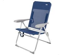 AKTIVE 62661 Chaise de Plage Pliable, Plastique Aluminium Textilène, Bleu 47 x 60 x 94 cm, Estándar