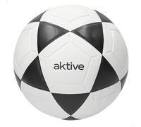 AKTIVE Ballon de Football en PVC, 360-380 g, diamètre 20 cm, Taille 4, résistant et Durable, idéal pour l'entraînement en Plein air, Le Sport, la Balle, Le Football (54203), Blanc