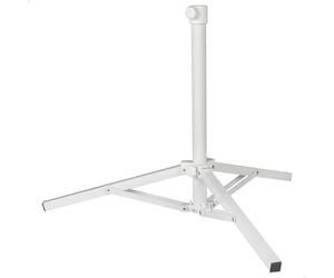 AKTIVE Base de parasol, couleur blanche, 3 pieds métalliques, ouvert 100 x 100 x 83 cm, fermé 10 x 10 x 68 cm, mât Ø25-32 mm, parasol pliable, pied parasol (61157)