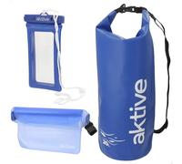 AKTIVE Beach 62541 Lot de sacs étanches, sac banane, portable et portable, pour plage, piscine, étanche jusqu'à 3 mètres 30 min 20 l
